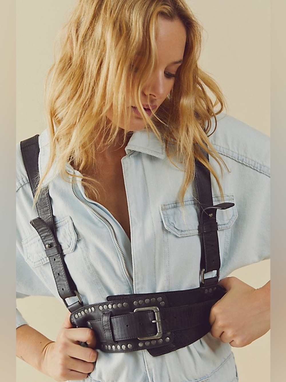 Free People Maya Black Studded Harness